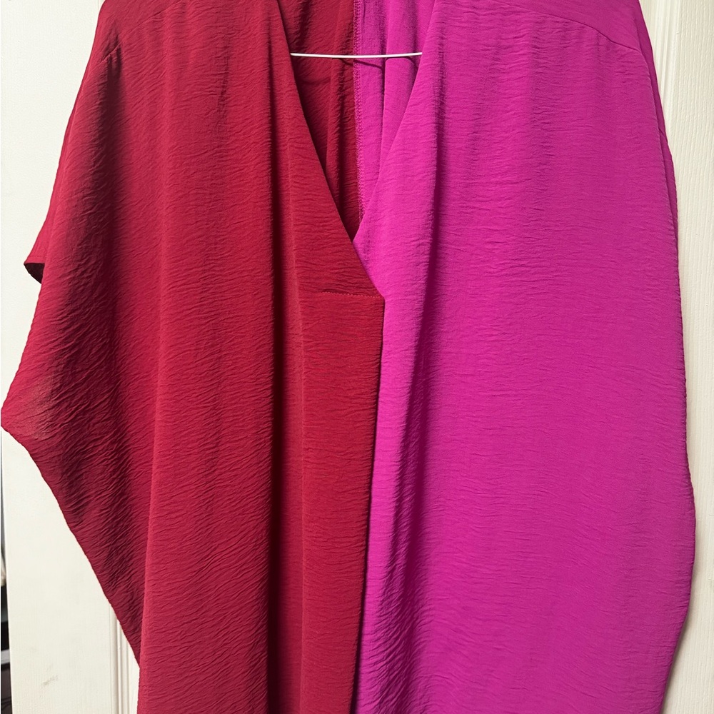 Red and Pink Colorblock Dress